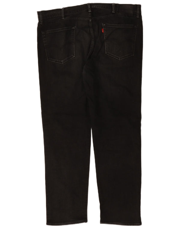 Blugi drepti pentru bărbați Levi's W42 L31 bumbac negru