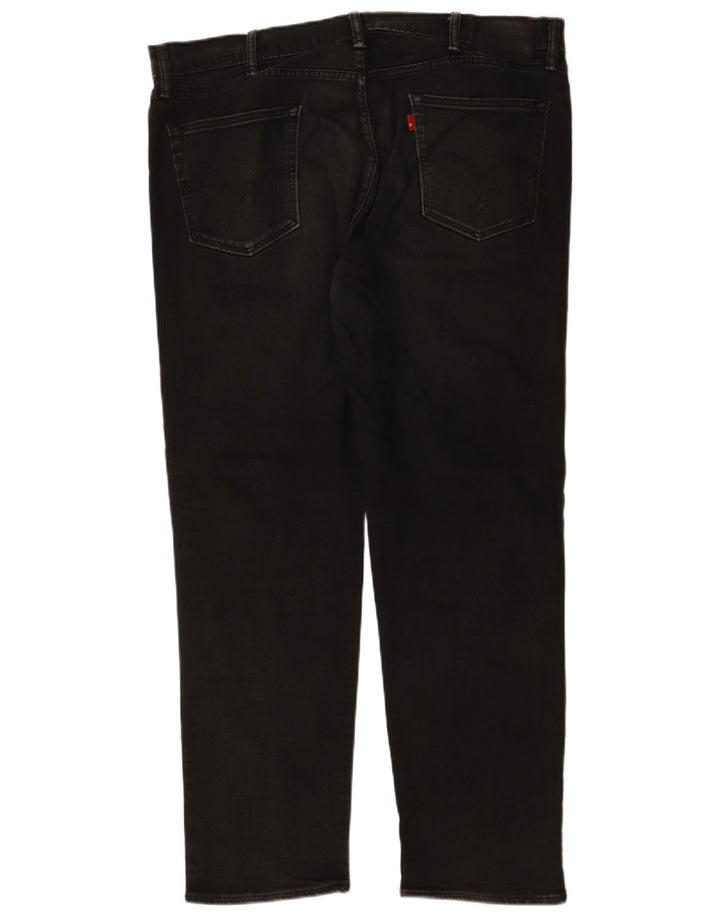 Blugi drepti pentru bărbați Levi's W42 L31 bumbac negru