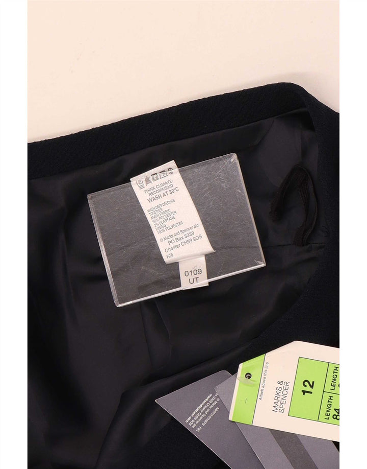 Fusta midi pentru femei Marks & Spencer UK 12 Medium W33 Poliester bleumarin