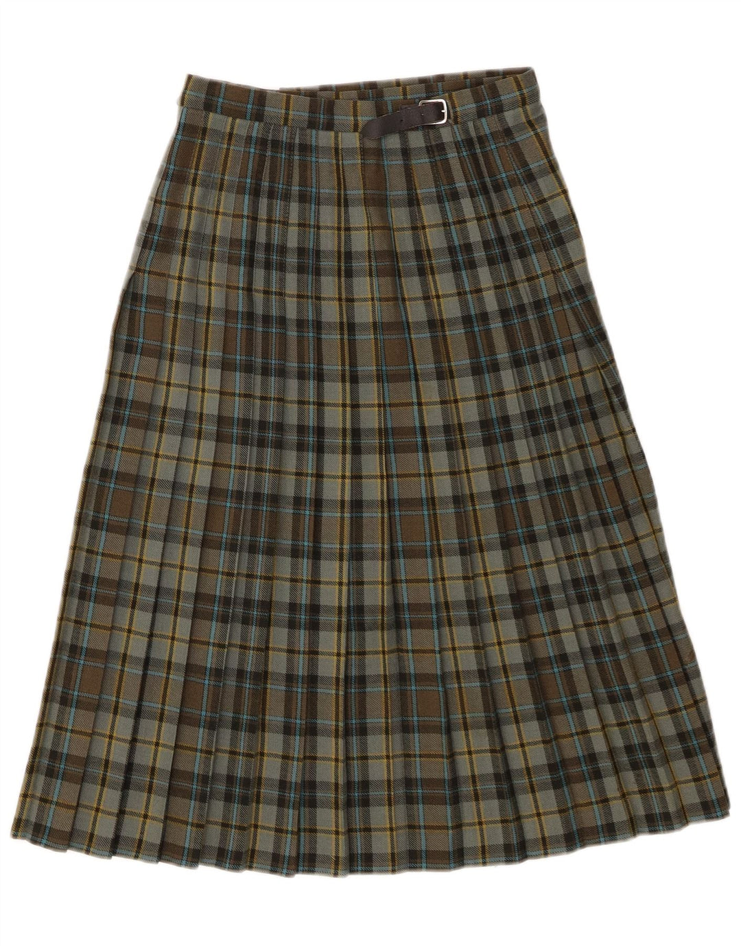 Fusta Wrap pentru femei Pringle Kilted W26 Small Green Check Lână nouă