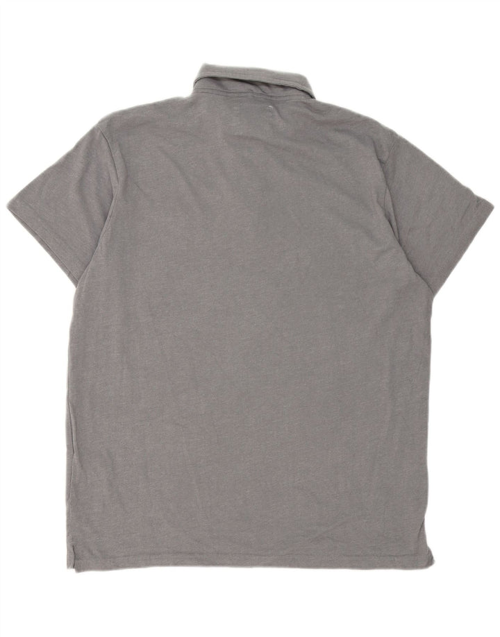 Tricou polo pentru bărbați Weird Fish, bumbac gri mediu