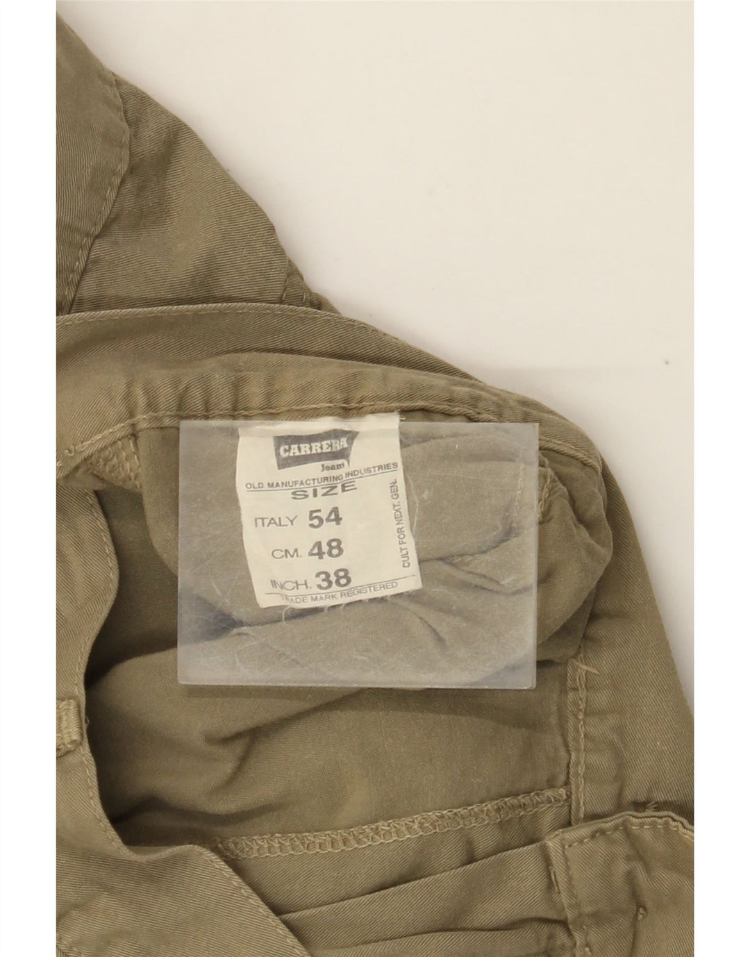 CARRERA Pantaloni drepti pentru bărbați cargo IT 54 2XL W36 L31 Kaki Bumbac