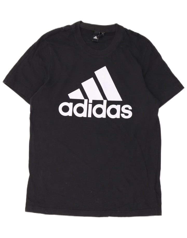 Tricou grafic Adidas pentru bărbați Top mediu negru bumbac