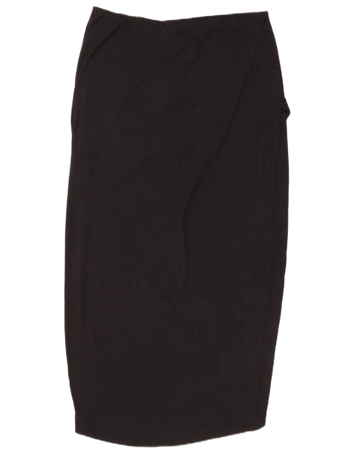 Fusta midi Mossimo pentru femei cu talie înaltă mare W34 Rayon negru