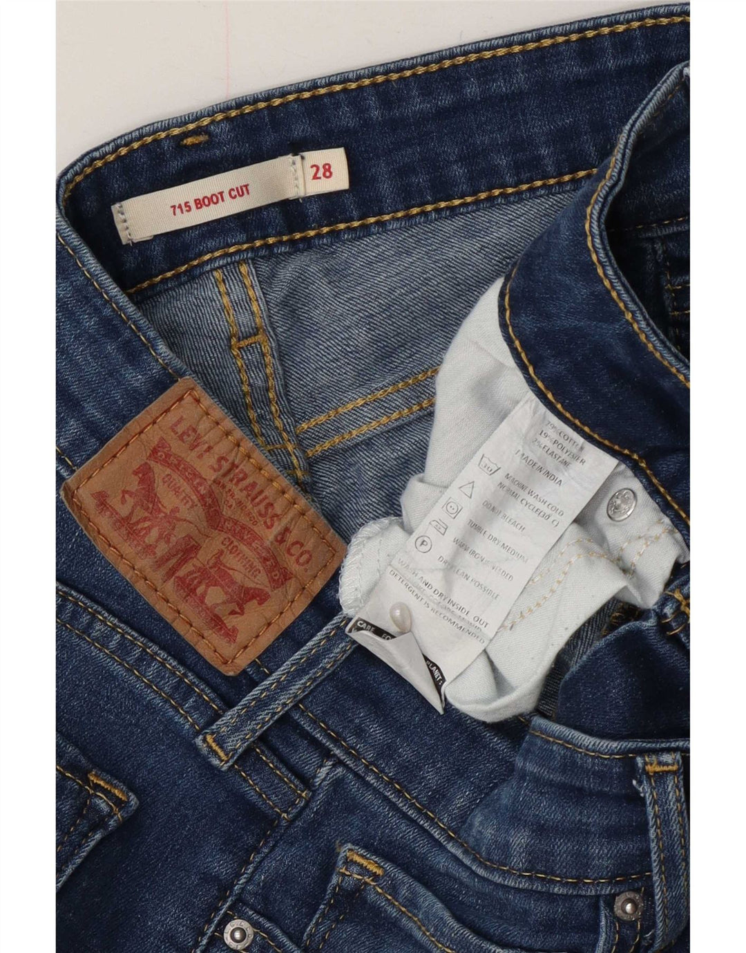 Blugi Levi's 715 Bootcut W28 L28 Bumbac albastru