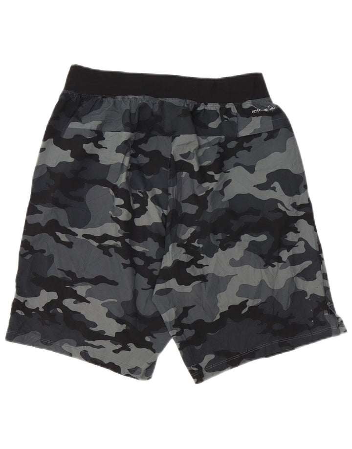 Pantaloni scurți sport pentru bărbați RUSSELL ATHLETIC, poliester camuflaj, gri mic