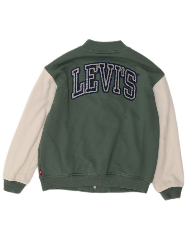 Levi's Boys Graphic Varsity Jacket 7-8 ani, bumbac color bloc verde