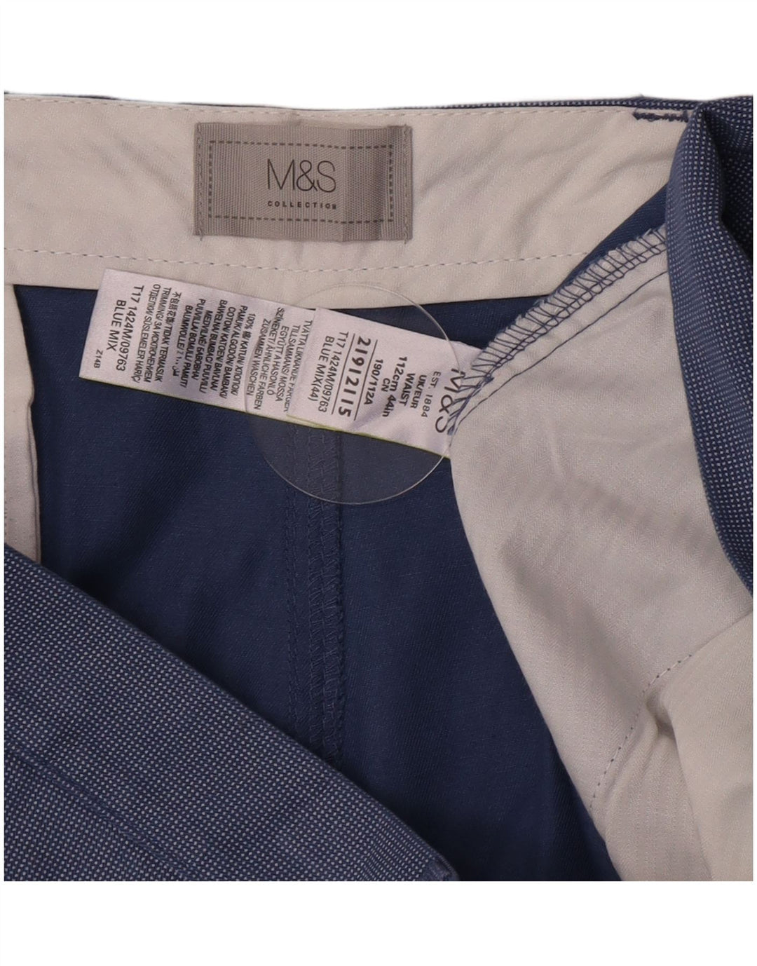 Pantaloni scurți chino pentru bărbați Marks & Spencer W44 2XL Bumbac albastru