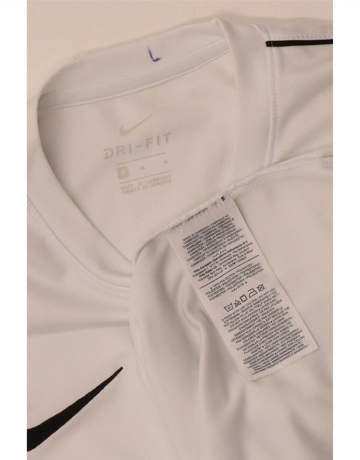 Tricou Nike Dri Fit pentru bărbați Top Medium Alb Poliester