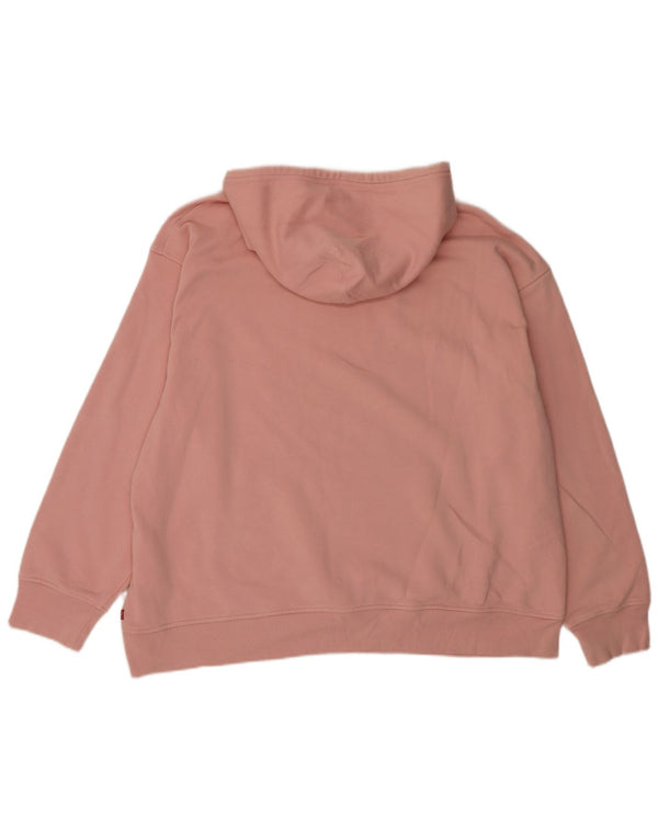 Pulover Levi's pentru femei, cu formă relaxată, cu glugă, UK 18 XL, bumbac roz