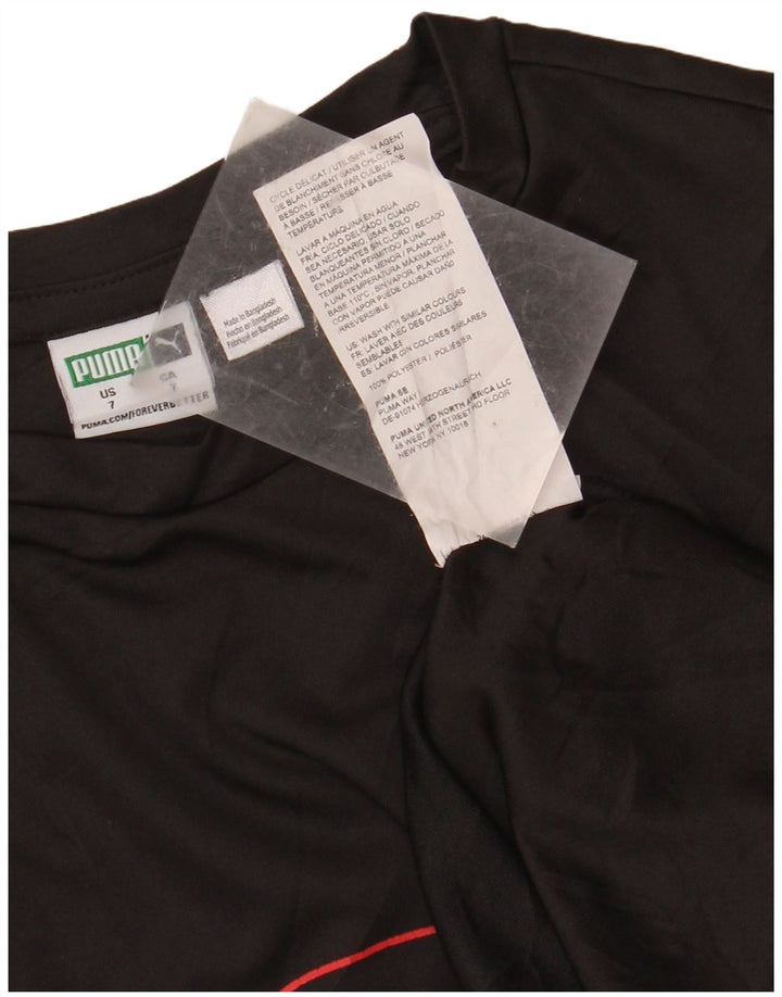 Vesta grafică PUMA pentru băieți, 6-7 ani, poliester negru