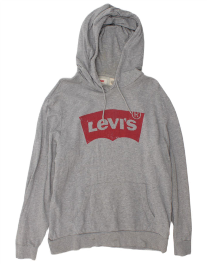 Pulover Levi's pentru bărbați, cu capota, mare, gri, bumbac