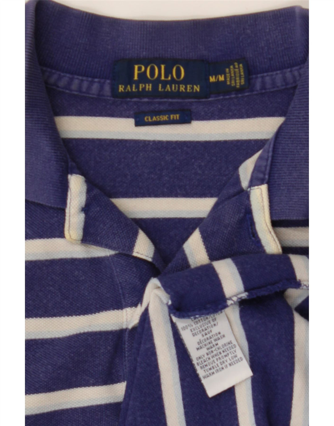 POLO RALPH LAUREN Cămașă polo pentru bărbați, cu tăiere clasică, în dungi, albastru bleumarin mediu