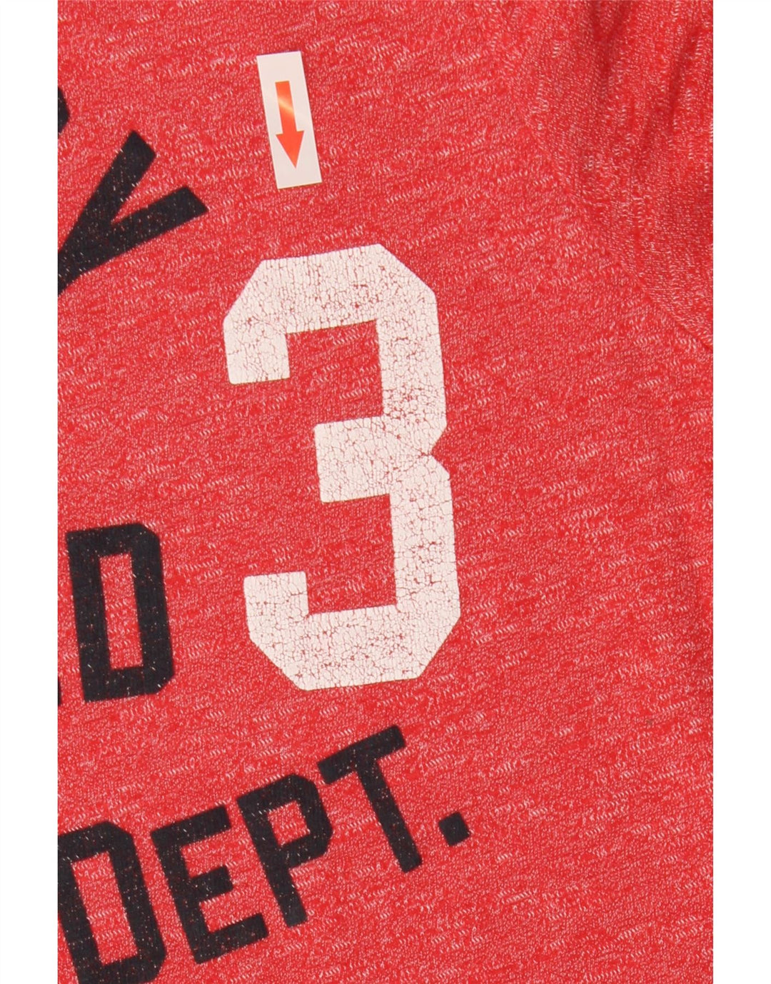 Tricou grafic Superdry pentru bărbați Top mic, roșu, bumbac cu pete