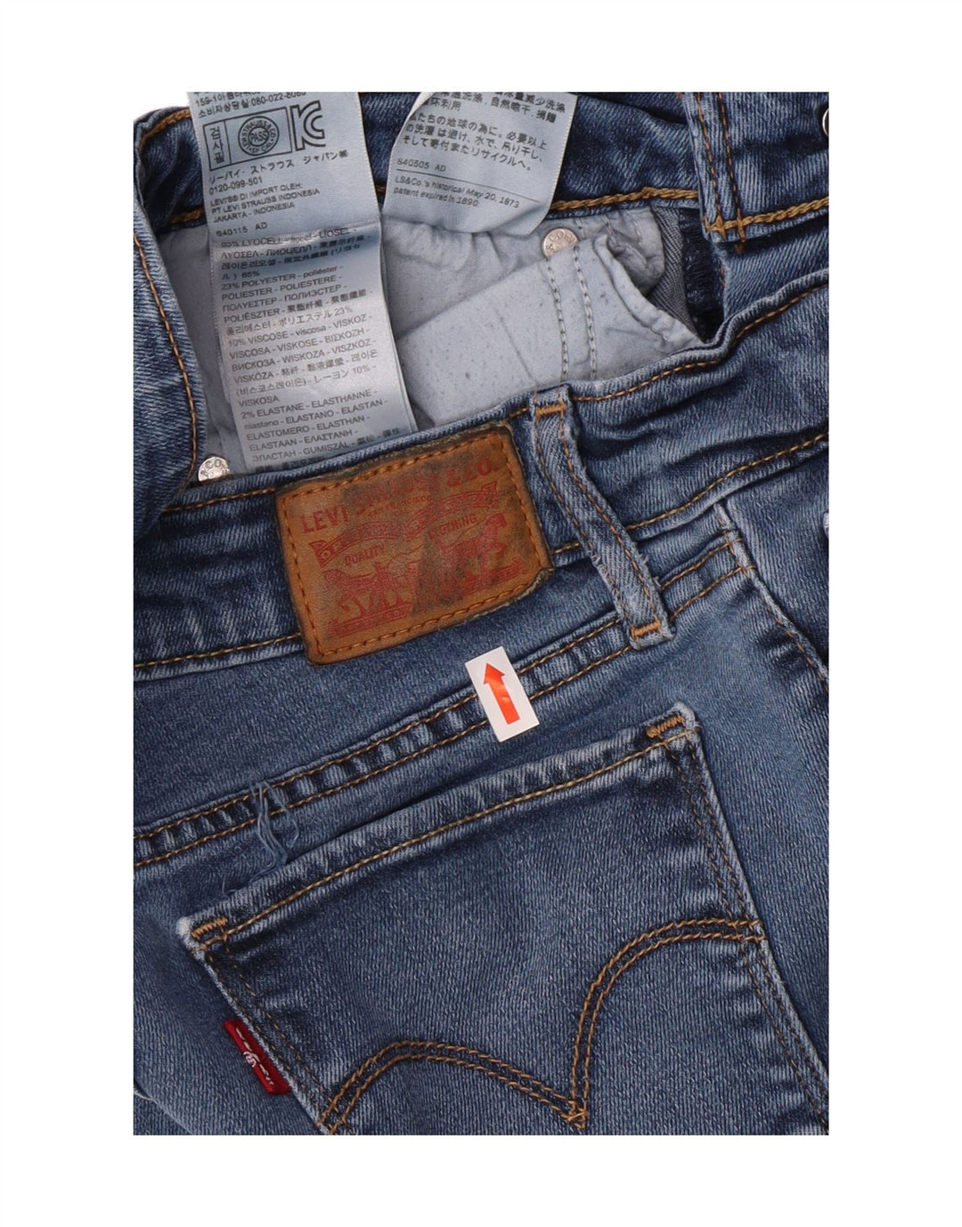 Blugi skinny 711 pentru femei LEVI'S W26 L30 Lyocell albastru