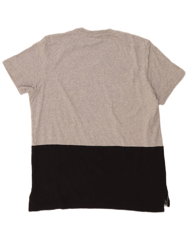Tricou grafic pentru bărbați Adidas Top XL, gri, bumbac color bloc