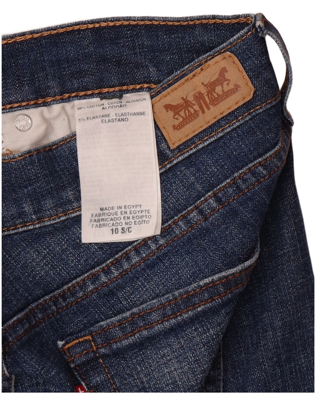 LEVI'S Blugi drepti 505 pentru femei US 10 mare W32 L30 bumbac albastru