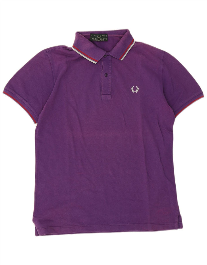 Cămașă polo Fred Perry pentru bărbați, bumbac violet mediu