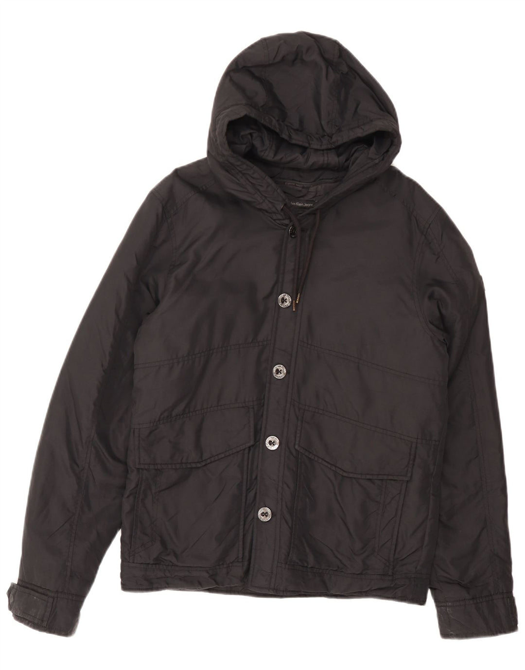 Jachetă căptușită cu glugă Calvin Klein pentru bărbați UK 38 Medium Black