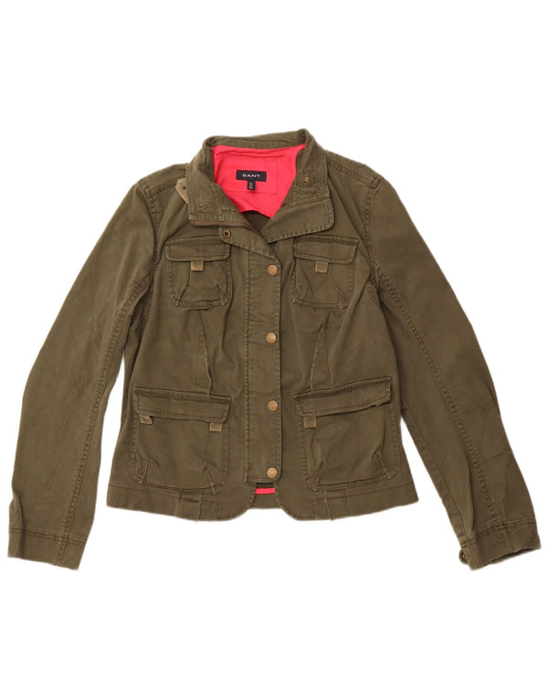 Jachetă pentru femei Gant, UK 14, mare, kaki, bumbac