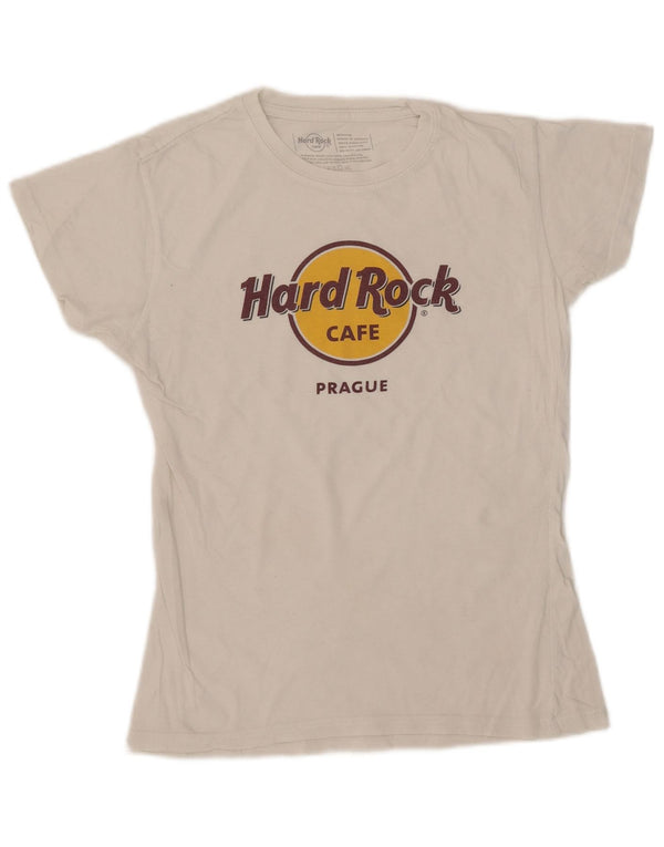 Hard Rock Cafe Tricou grafic Praga pentru femei Top UK 12 Bumbac alb mediu