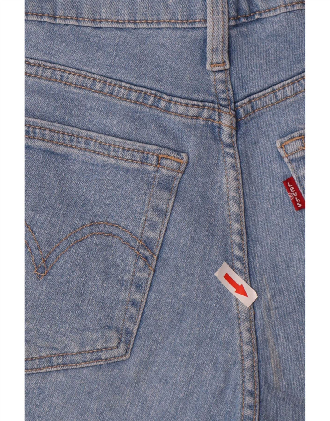 Pantaloni scurți Levi's de damă din denim învechit, mic W26, bumbac albastru