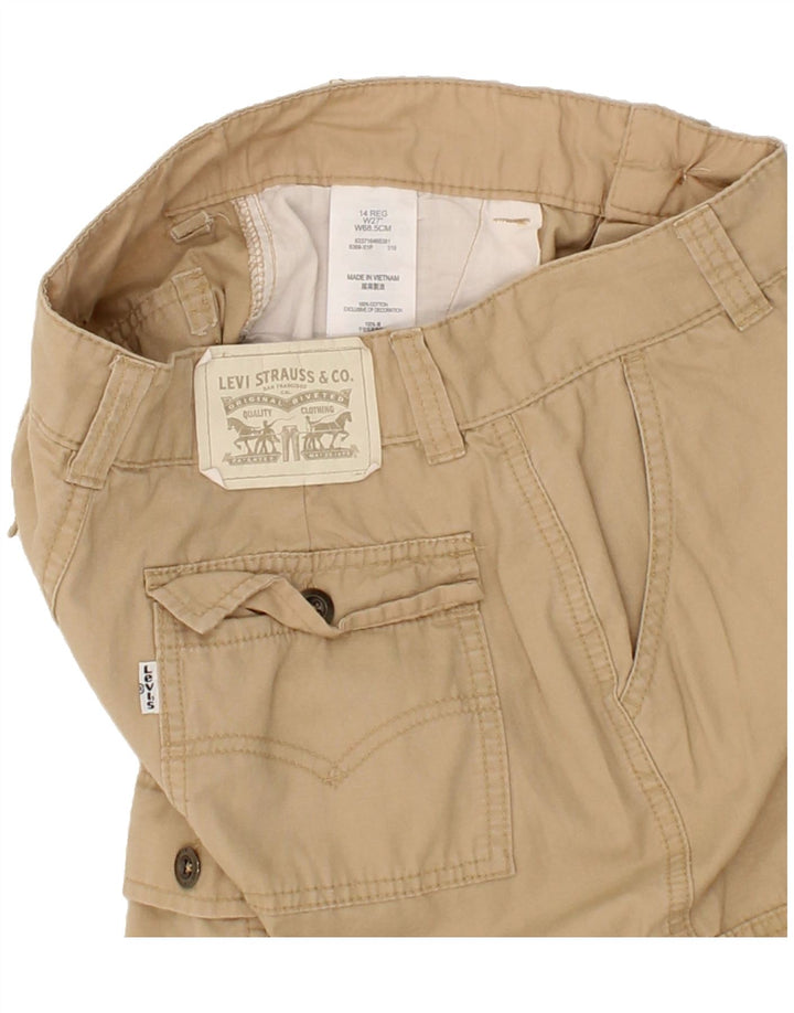 LEVI'S Boys Cargo Shorts 13-14 Years W27  Beige Cotton Vintage Levi's and Second-Hand Levi's from Messina Hembry 