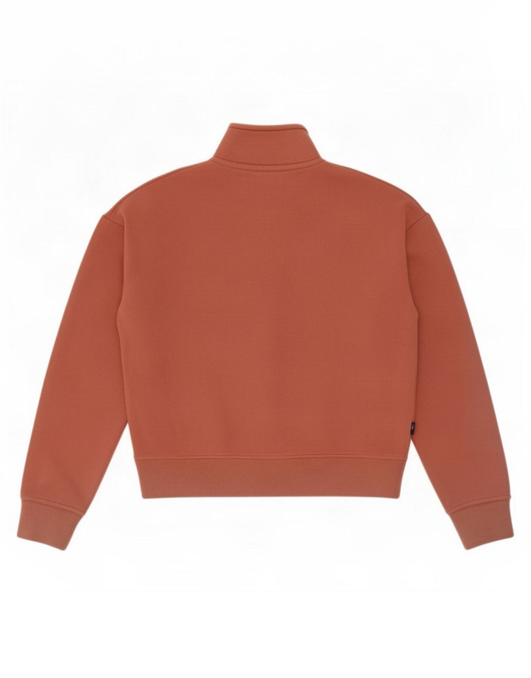 Pulover Superdry pentru femei, crop supradimensionat, cu fermoar și gât, UK 8, maro mic