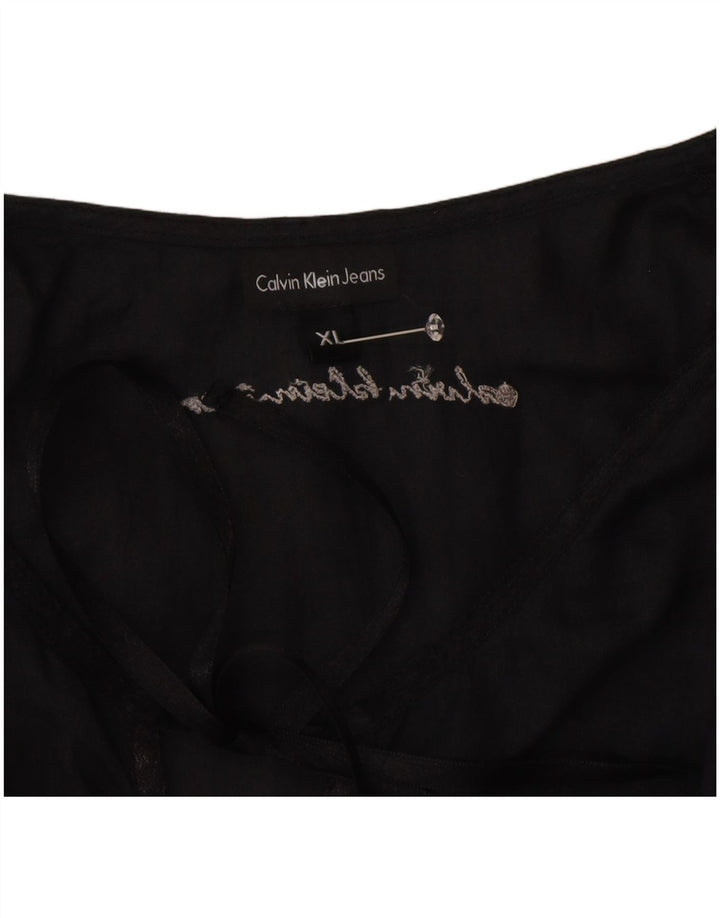 Bluză de damă Calvin Klein Jeans Top UK 18 XL Negru