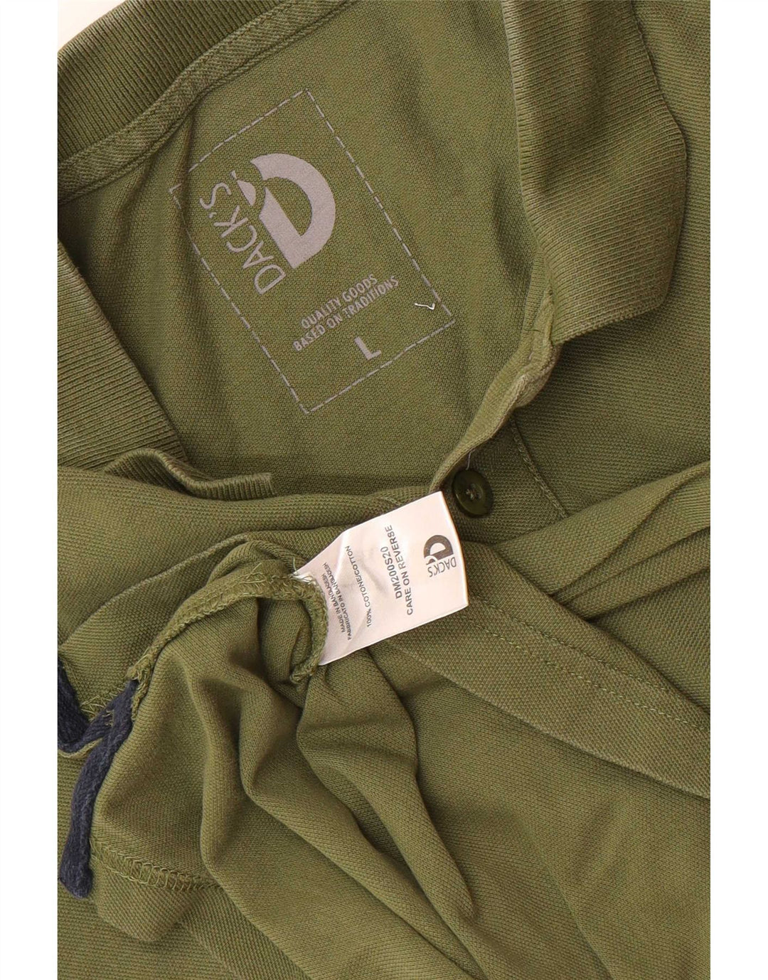 Tricou polo pentru bărbați Dack's, bumbac kaki mare