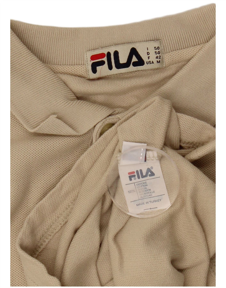Tricou polo FILA pentru bărbați, bumbac, bej mediu