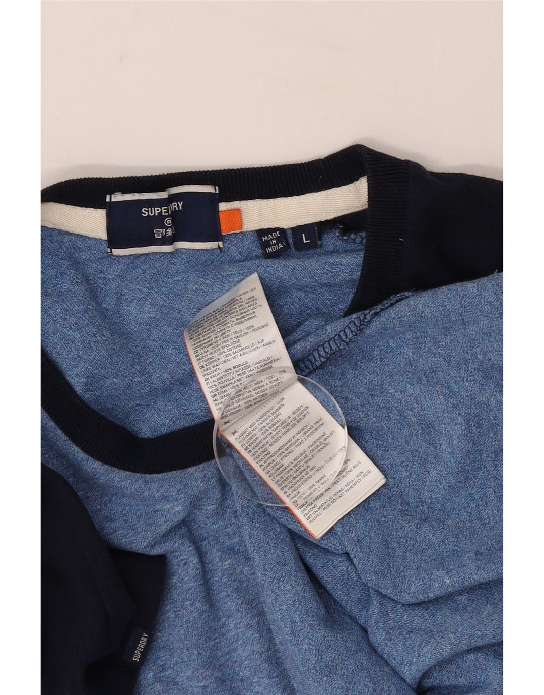 Tricou Superdry pentru bărbați Top mare, albastru, color block, bumbac