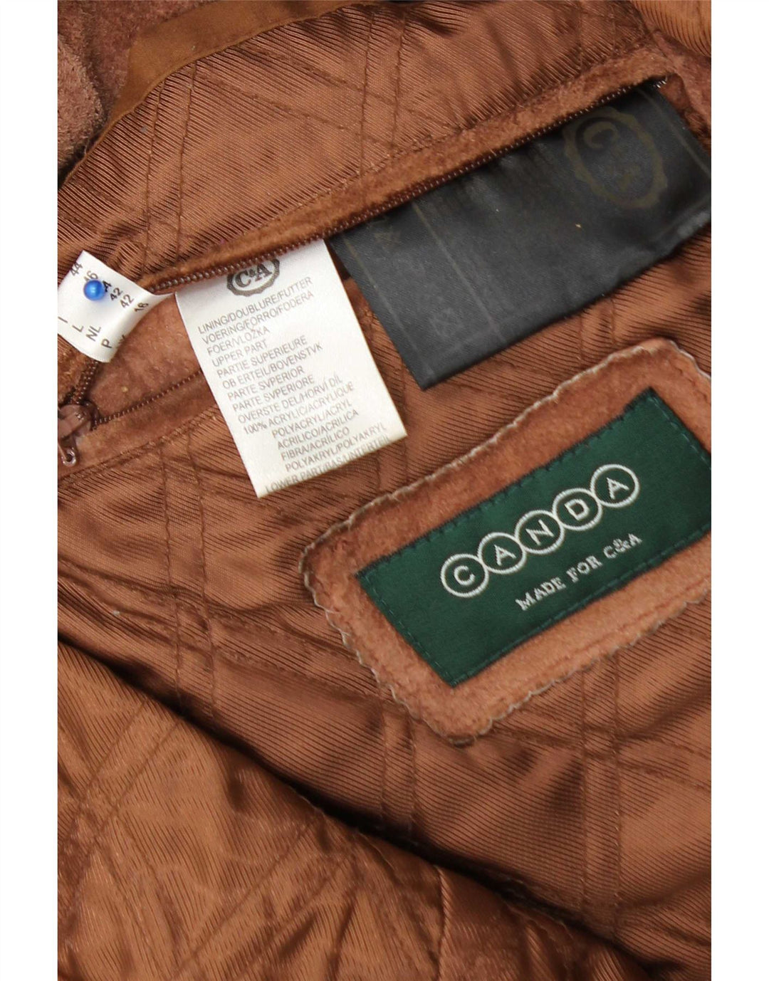 C&A Blancă de vânt pentru femei Canda Suede UK 16 Maro, piele maro