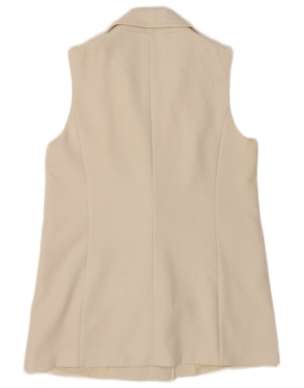 Jachetă Blazer fără mâneci pentru femei Zara UK 12 Medium White