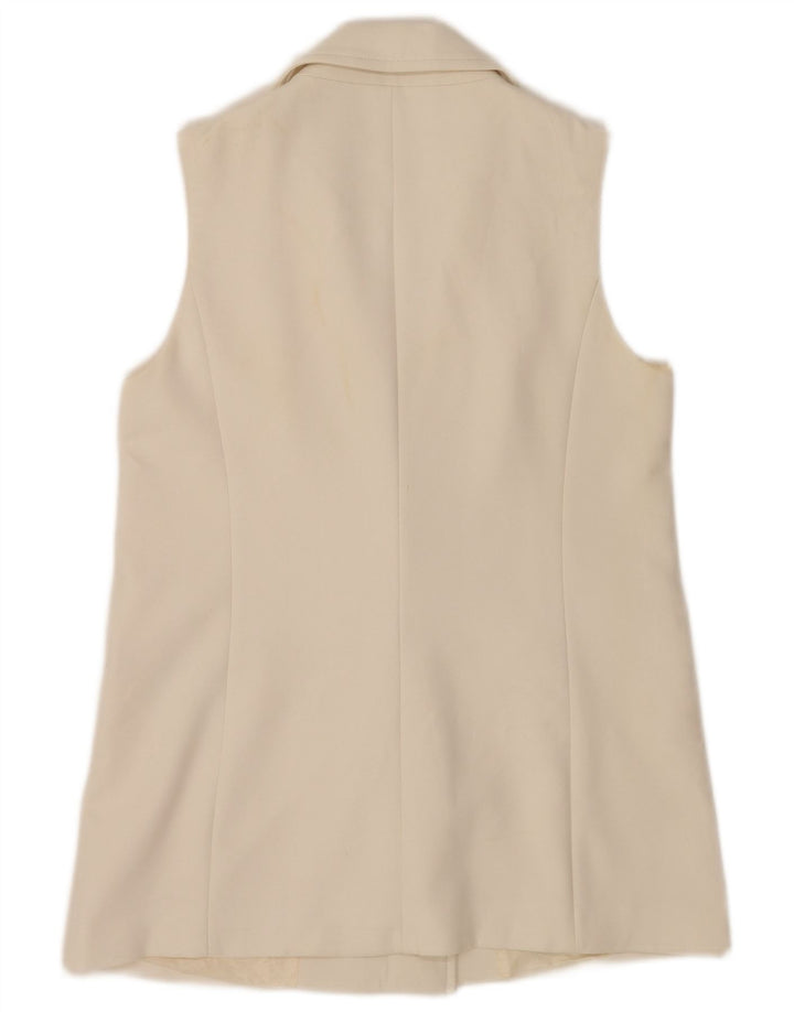 Jachetă Blazer fără mâneci pentru femei Zara UK 12 Medium White
