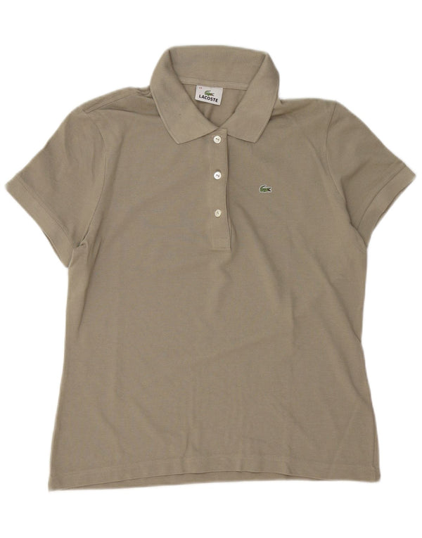 Tricou polo LACOSTE pentru femei Mărimea 44 mare bumbac gri