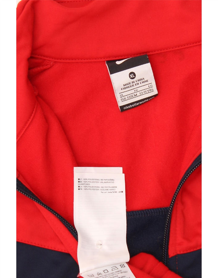 Jachetă de trening pentru băieți Nike 13-14 ani XL Poliester color bloc roșu