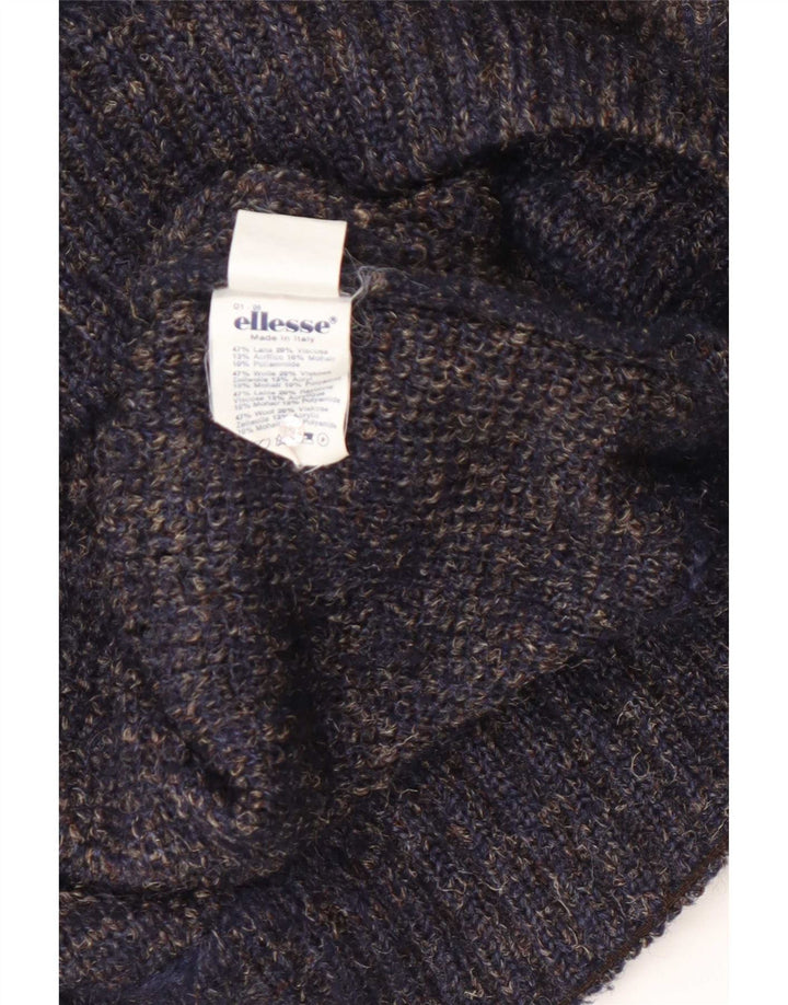 Pulover pentru bărbați Ellesse, cu gât de barcă, lână, albastru, mediu