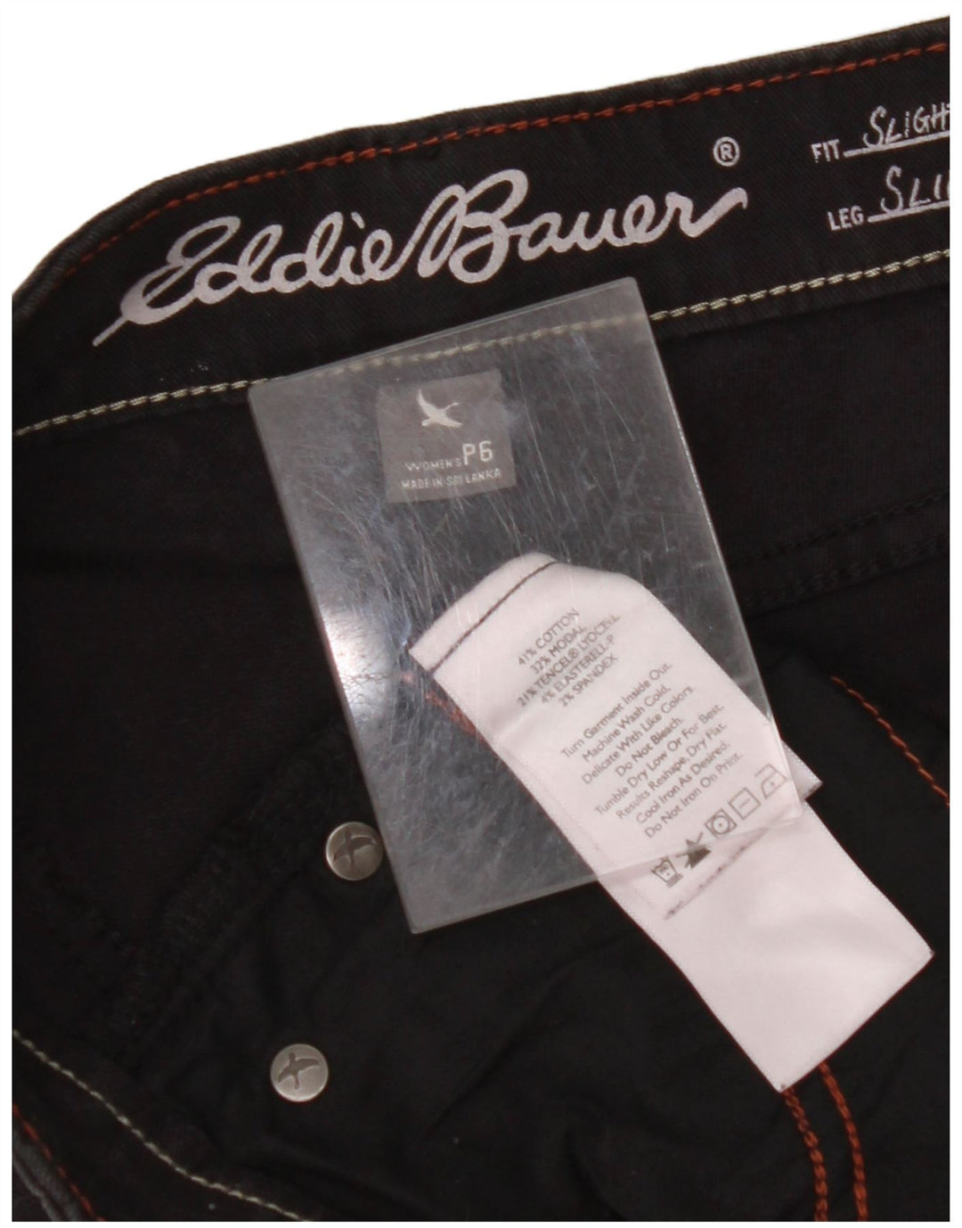 EDDIE BAUER Pantaloni casual pentru femei US 6 Medium W32 L28 Negru