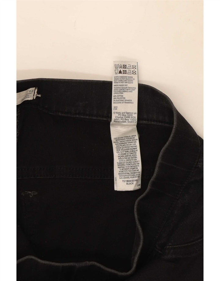 Blugi jegging pentru femei Marks & Spencer UK 12 Medium W30 L29 Bumbac negru