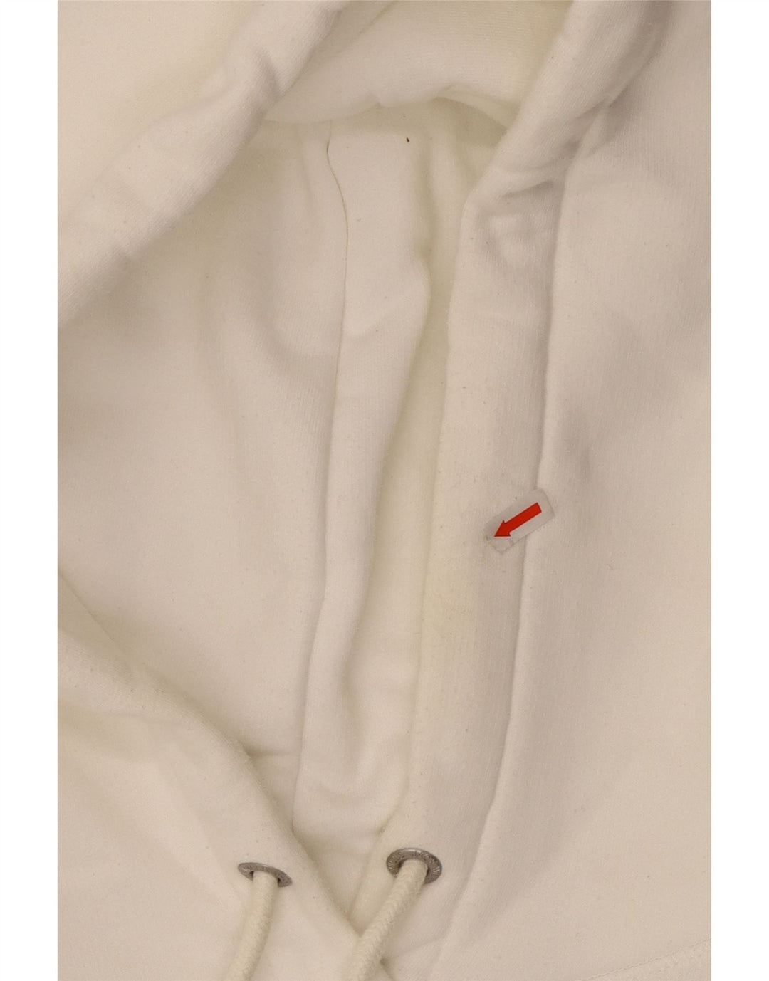 JACK WILLS Pulover supradimensionat cu glugă cu grafic pentru femei UK 16, mare, alb, bumbac