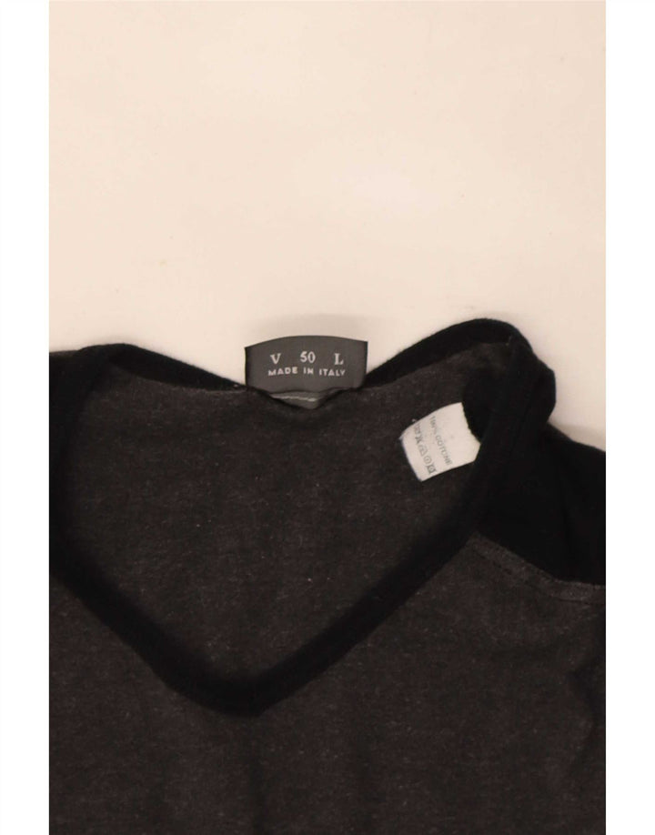 Tricou pentru bărbați Roccobarocco Top mare, gri, bumbac color bloc