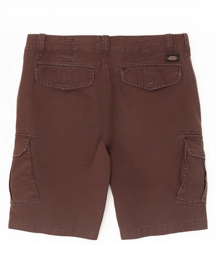 Pantaloni scurți cargo Superdry pentru bărbați W32, bumbac maro mediu