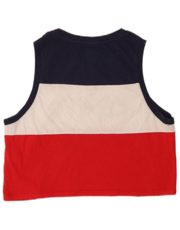 Top cu vestă cu grafică crop LEVI'S pentru femei UK 10, mic, cu dungi multicolore