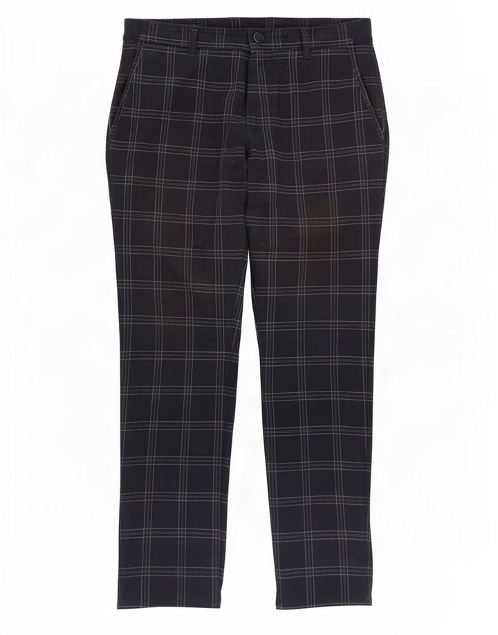 Pantaloni chino slim pentru femei Zara Mediu L31 L29 Poliester cu carouri bleumarin