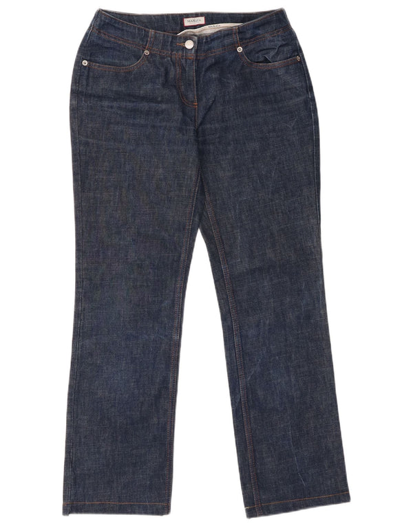 Max & Co. Blugi drepti pentru femei UK 12 Medium W30 L28 Blue Bumbac