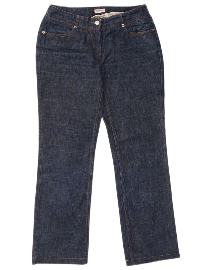Max & Co. Blugi drepti pentru femei UK 12 Medium W30 L28 Blue Bumbac