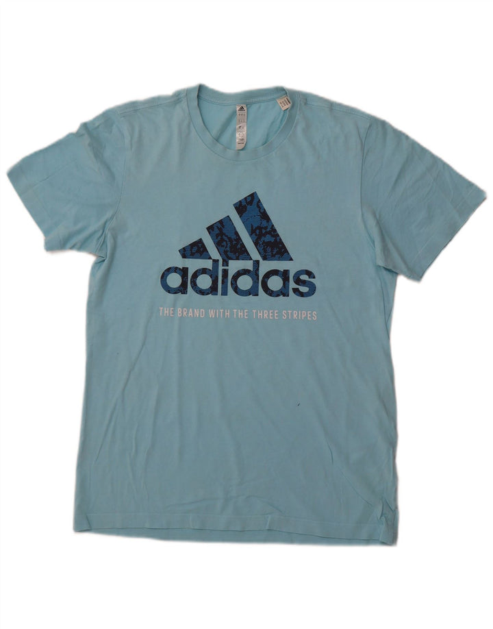 Tricou grafic ADIDAS pentru bărbați Top mic, albastru, bumbac