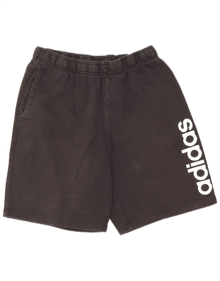 Pantaloni scurți sport grafic Adidas pentru bărbați, bumbac mediu negru