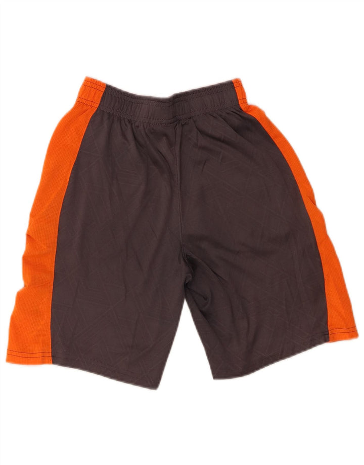 Pantaloni scurți sport Russell Athletic pentru băieți 10-11 ani, gri mediu, color block
